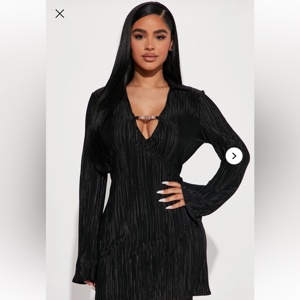 Elegant Black Long Sleeve Dress